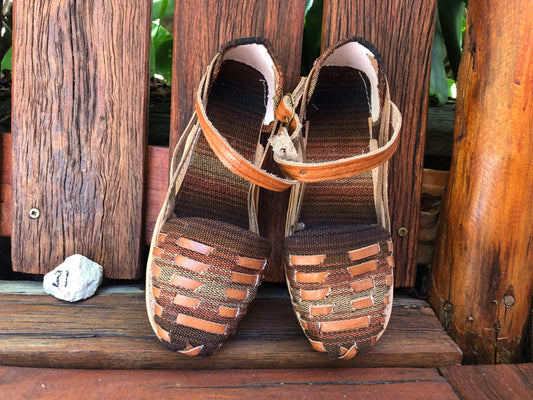 Size 31 Kid's Huarache Sandals - Brown
