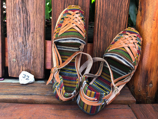 Size 32 Kid's Huarache Sandals - Rainbow