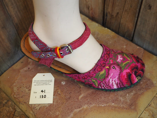 Size 41 Ballerina Sandals - Hot Pink Love Birds