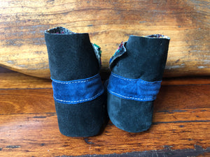 Size 23 Baby Ninja Boots - Black, Blue, Pink Lotus