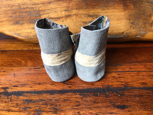 Size 23 Baby Ninja Boots - Grey and White Bright Leaf