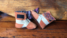 Load image into Gallery viewer, Size 23 Baby Ninja Boots - Orange and Grey Autumn Pattern