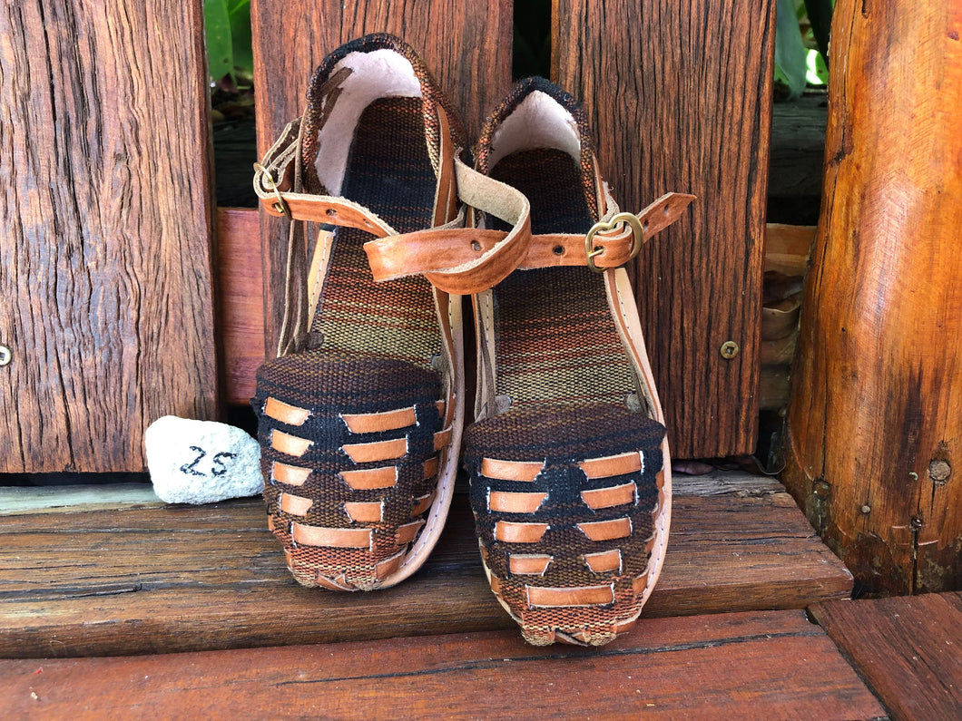 Size 25 Kid's Huarache Sandals - Brown