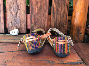 Size 27 Kid's Huarache Sandals - Mustard Rainbow