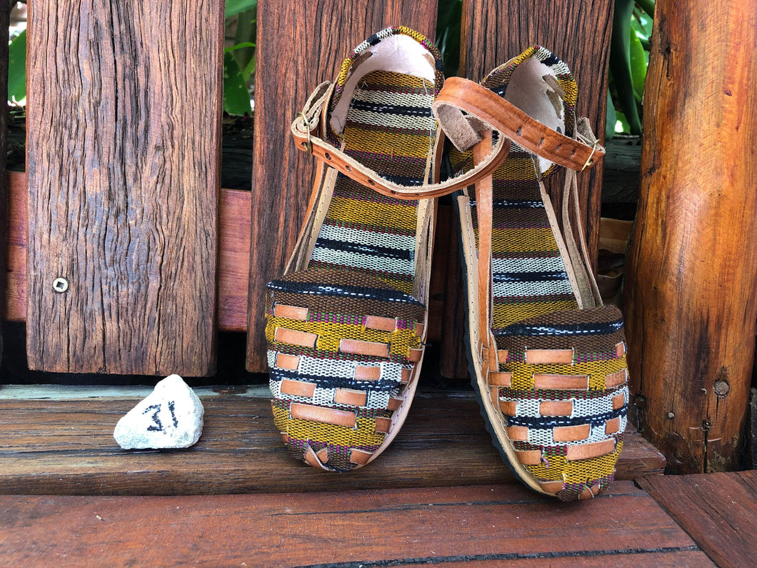 Size 31 Kid's Huarache Sandals - Mustard