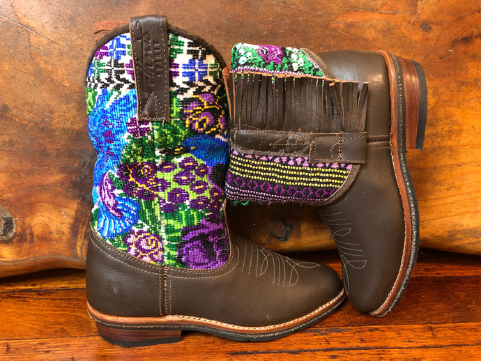 Size 38 - Convertible Cowgirl Boots - Purple Garden