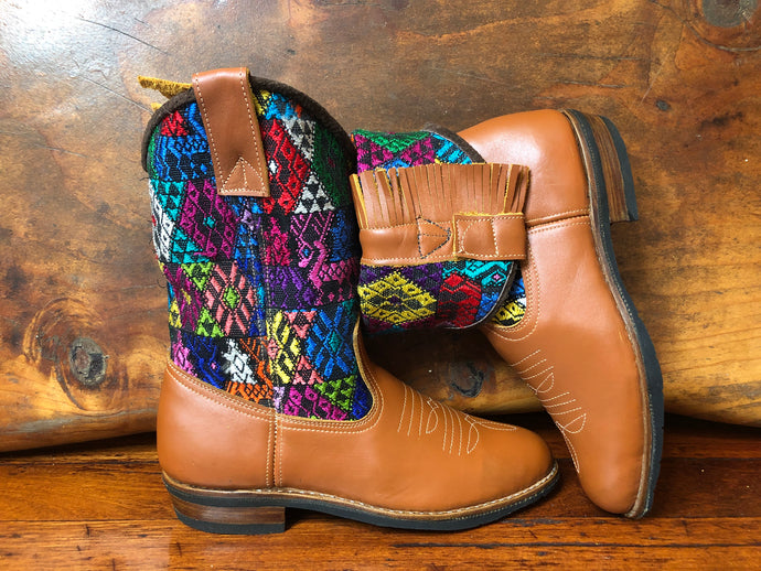 Size 42 - Convertible Cowgirl Boots - Rainbow Deer
