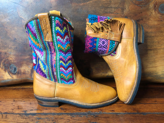 Size 43 - Convertible Cowgirl Boots - Rainbow Arrows