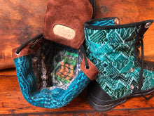 Load image into Gallery viewer, Size 45 Deluxe Desert Boots - Turquoise Birds