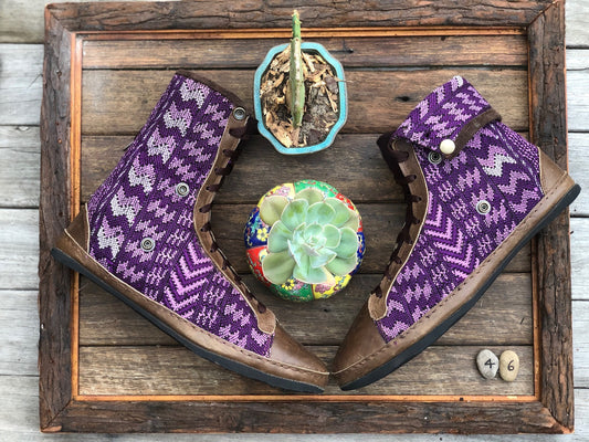 Size 46 - Fold down Desert Boots Purple Tri-Zag