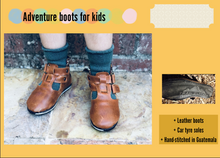Load image into Gallery viewer, Size 27 Kids Adventure Boots - Red Leather with Pink Aztec