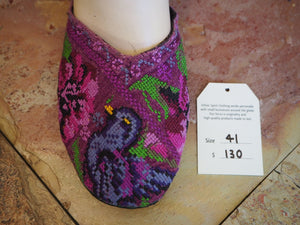 Size 41 Ballerina Sandals - Blue Bird on Purple
