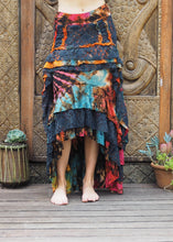 Load image into Gallery viewer, Boho Tie-Dye Skirt - Rainbow