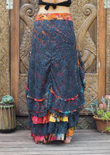 Load image into Gallery viewer, Boho Tie-Dye Skirt - Rainbow