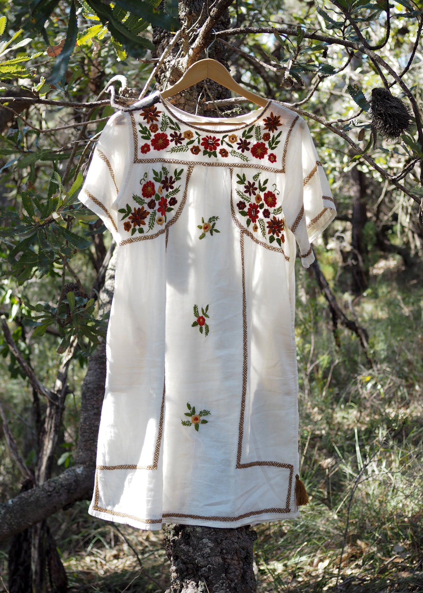 Romina Mini Dress in Wild Flower White