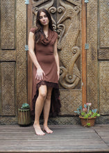 Load image into Gallery viewer, Hi Low Lace Trim Dress - Milk Chocolate