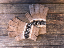 Load image into Gallery viewer, Speckled beige- Bolivian Double Alpaca Fingerless Gloves