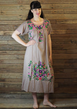 Load image into Gallery viewer, Long Frida Dress Taupe and Pink