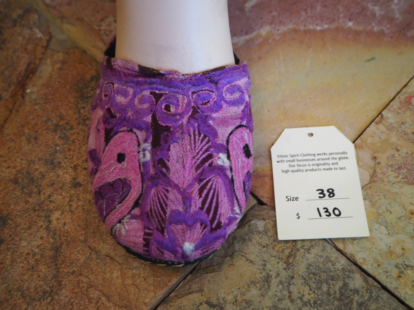 Size 38 Ballerina Sandals - Purple Love Birds