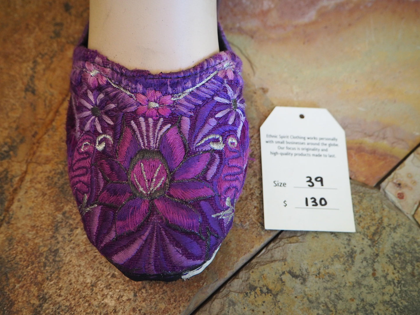 Size 39 Ballerina Sandals - Purple Love Birds