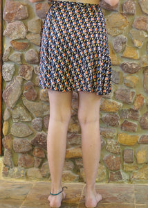Wrap-Around Mini Skirt - Geometric