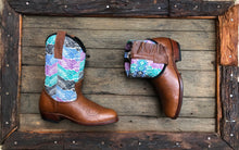 Load image into Gallery viewer, Size 40 - Convertible Cowgirl Boots - Brown Embroidery and Aztec