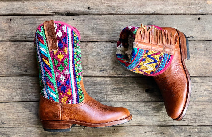 Size 36 - Convertible Cowgirl Boots - Aztec Patterns
