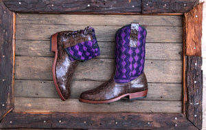 Size 40 - Convertible Cowgirl Boots - Purple