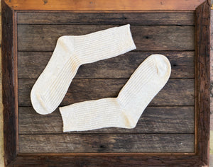 Cream-Merino wool socks