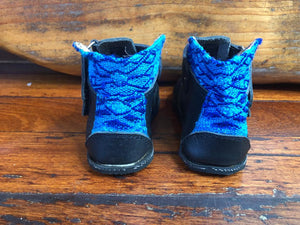 Size 25 Kids Adventure Boots - Blue on Black