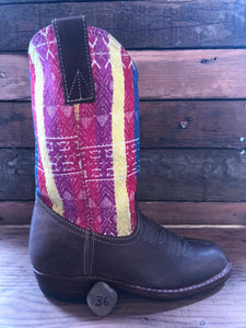 Size 36 Traditional Cowgirl Boot Stripes