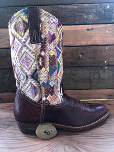 Size 39 Traditional Cowgirl Boot Pastel Purples