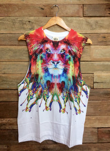 Large Arty Singlet - Peaceful Lion